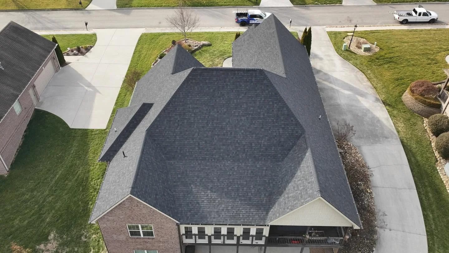 Completed roofing project